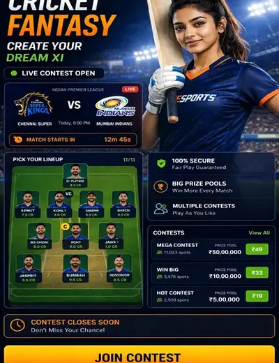 Betodd (bet oddapp) fantasy cricket & matchday visual 3